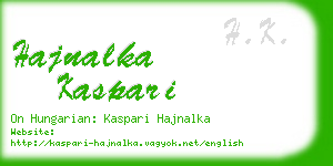 hajnalka kaspari business card